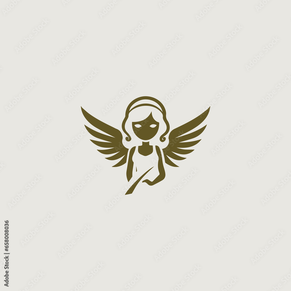 Obraz premium 女神をシンボリックに用いたロゴ