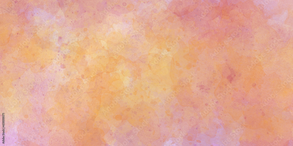 Orange wall grunge texture hand painted watercolor colorfull texture background. orange splatter and black watercolor background abstract texture with color splash design.