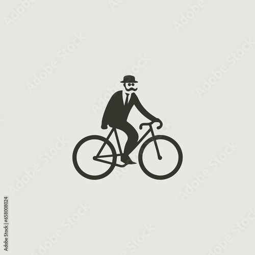 自転車をシンボリックに用いたロゴ