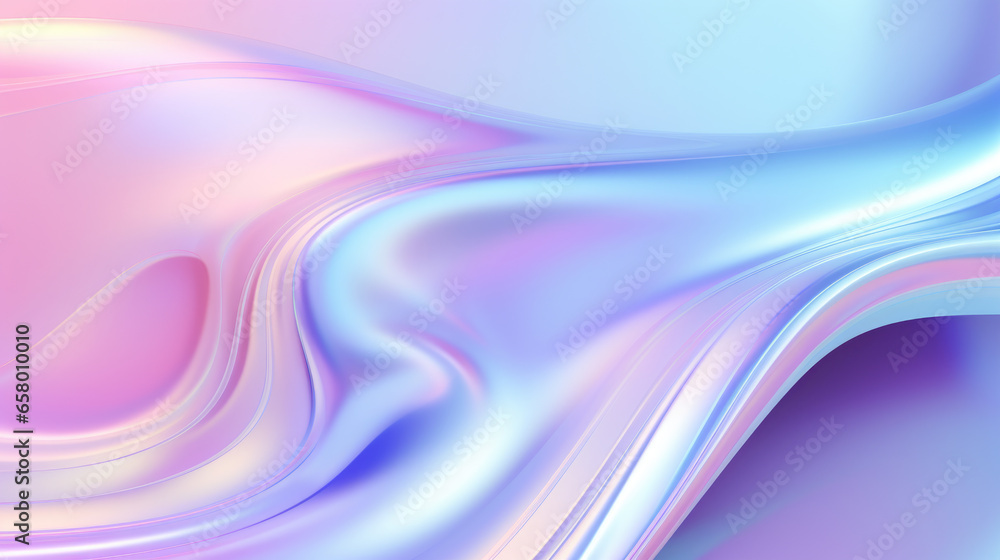 Fototapeta premium Pastel Wispy Smooth Liquid Wave Abstract Background, Generative AI