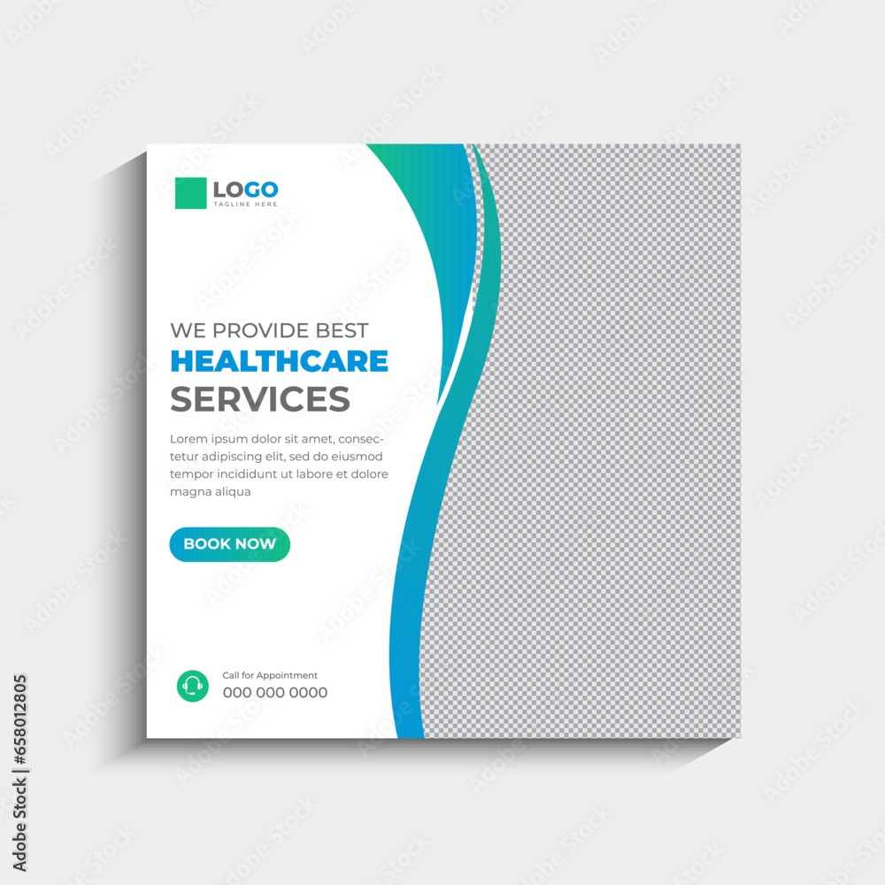 Medical and Healthcare social media post and Web Banner template Stock ...
