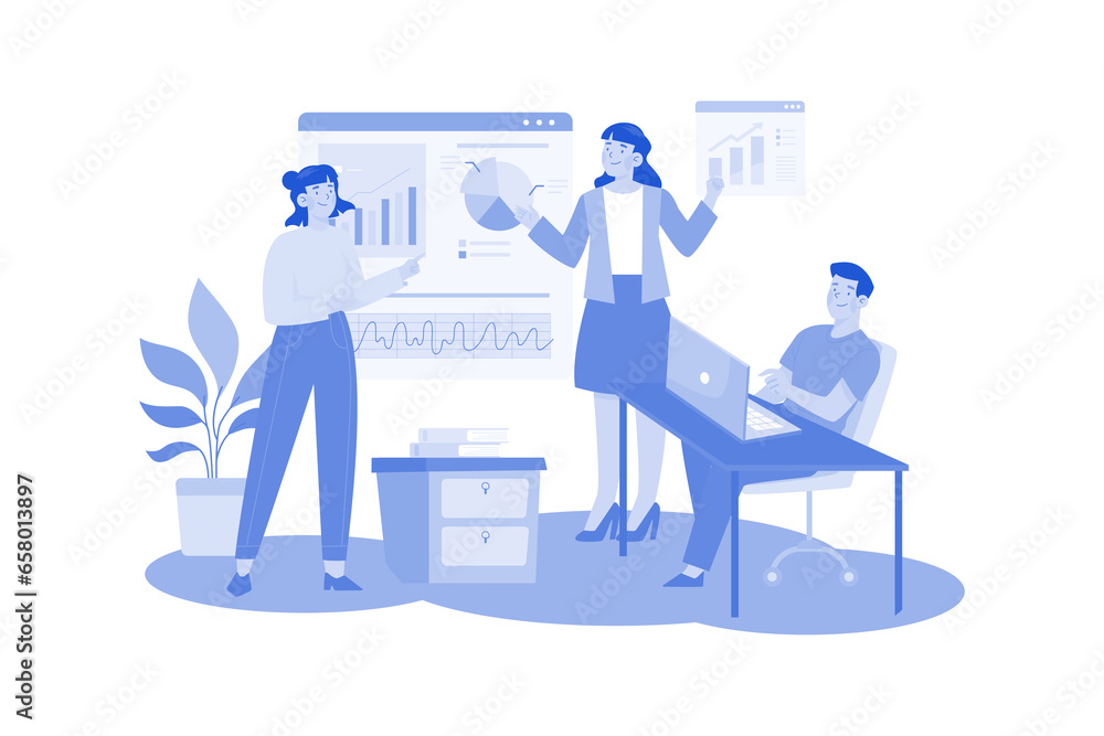 Team Discussing About Business Grow Team Discussing About Business Grow