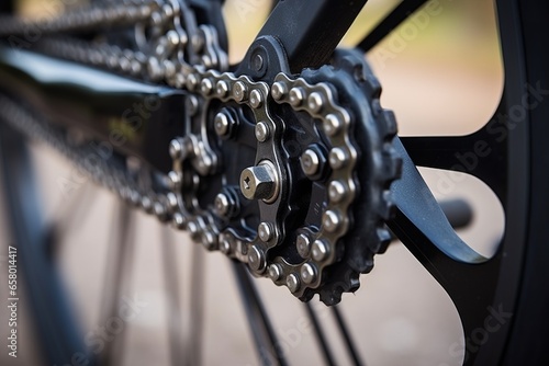 Bike chain and sprockets.