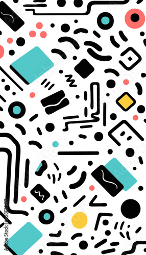 Wallpaper Mural Retro flying envelopes 90s background vector EPS Torontodigital.ca