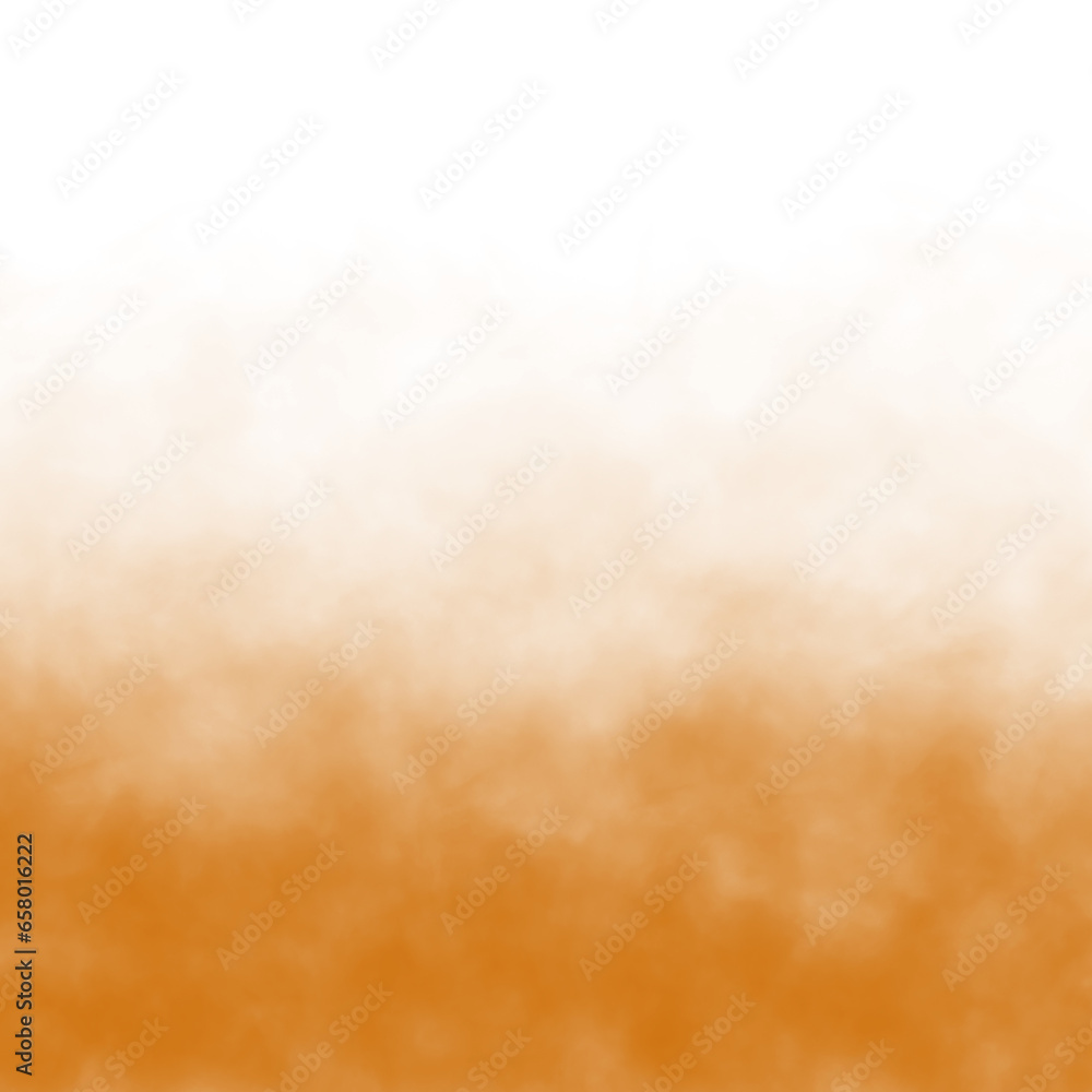 Abstract orange puffs of smoke mist overlay on transparent background pollution. Royalty high-quality free stock png of smoke mitsty fog overlays white backgrounds. Yellow smoke swirls fragments