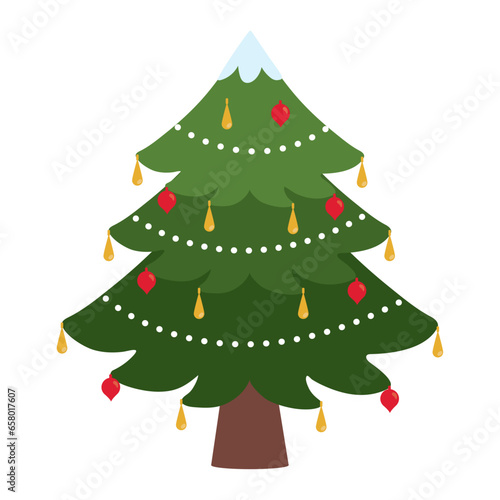 christmas tree isolated design