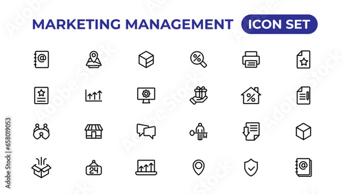 Marketing icons set. Content, search, ecommerce, seo, electronic devices, internet, analysis.Outline icon.Outline icon.