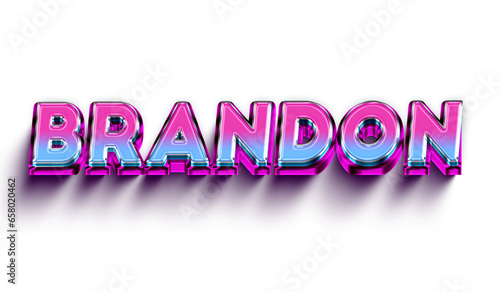 Fotografie Brandon Colorful 3d Abstract Text name