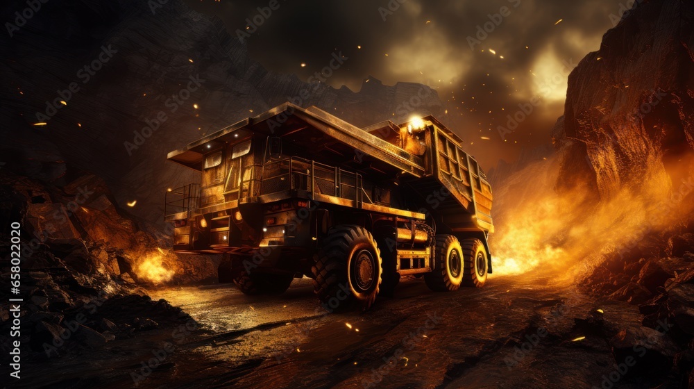 Coal is loaded onto trucks by mining machines that are operated during mining. Coal is loaded onto trucks by mining machines that are operated during mining.