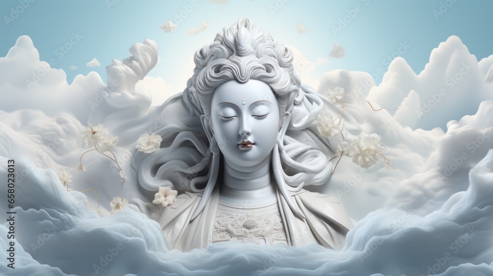 3D rendering of Guan Yin 3D rendering of Guan Yin