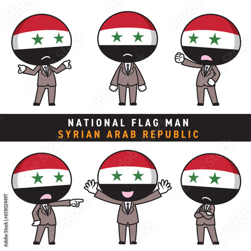 シリアの国旗を擬人化したキャラクターセット