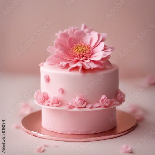 cake with flower