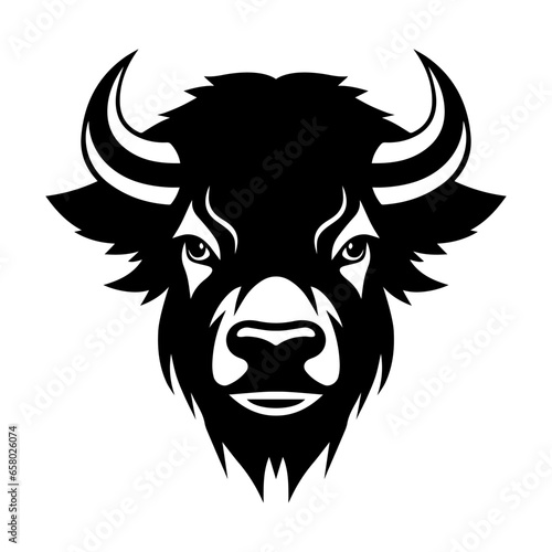 Bull head portrait vector logo