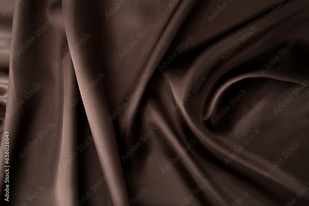 Fototapeta premium Close up of black silk background