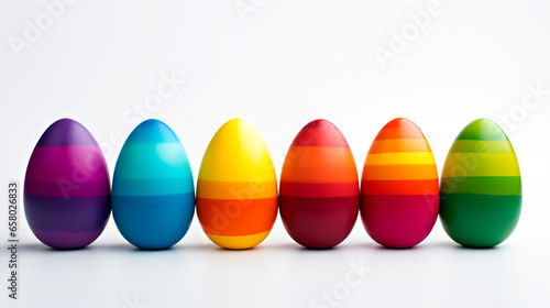 colorful easter eggs isolated