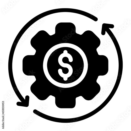 money making glyph icon