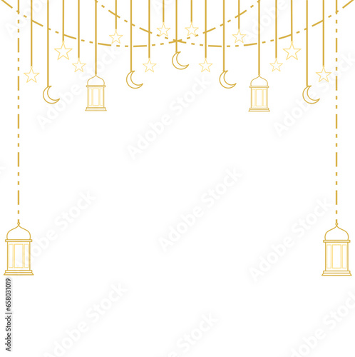 Islamic Moon and Lantern Decoration