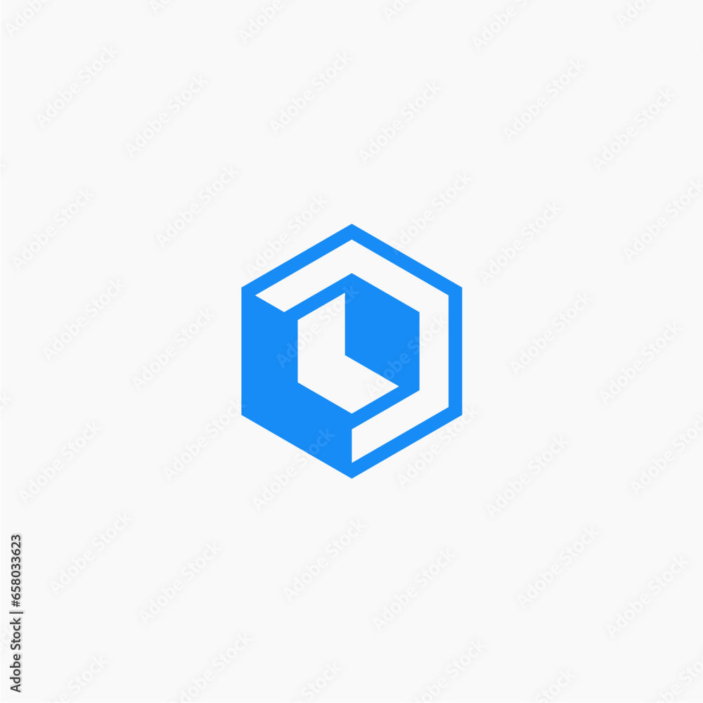 letter l hexagon logo design vector illustration template letter l hexagon logo design vector illustration template