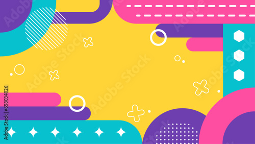 Vector abstract geometric shapes modern background