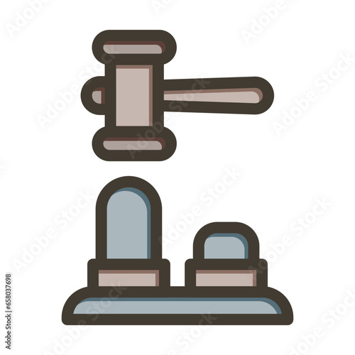 Whack A Mole Vector Thick Line Filled Colors Icon Design