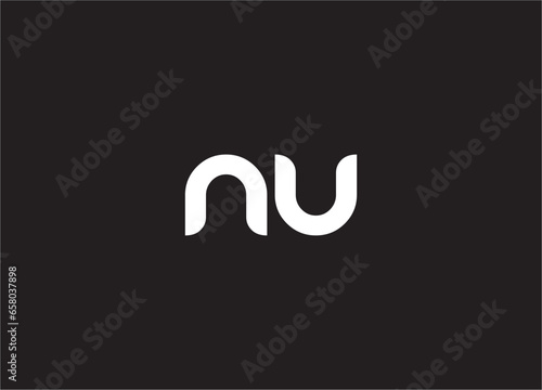 nu letter logo and monogram design