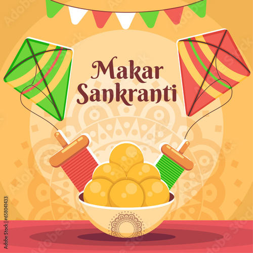 makar sankranti vector illustrations photo