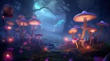 A Magical Springtime Scene in a Fantasy Realm Towering Hologram