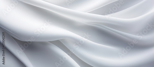 White fabric texture background with soft waves