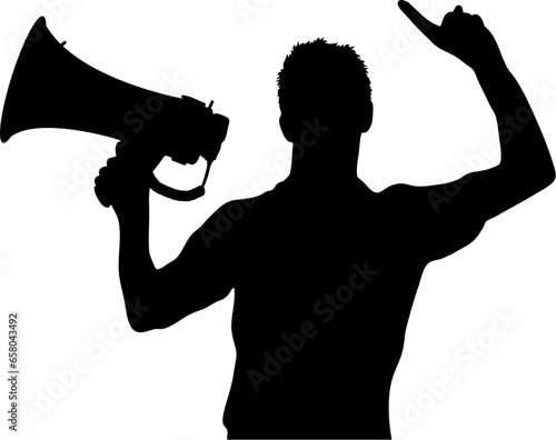 Man with public speaker