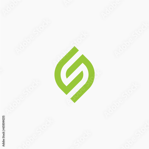 CS green leaf logo concepts