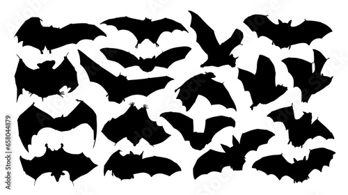 The set of bat silhouettes.