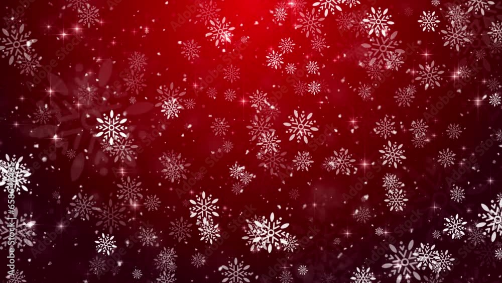 Red Christmas Snowfall Background. Red Christmas Snowflakes Background. Red Winter Christmas Background. Seamless Loop Red Christmas Snowfall Background. Red Christmas Snowflakes Background. Red Winter Christmas Background. Seamless Loop