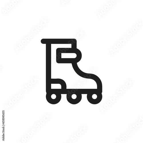 Roller Skate icon vector. Linear style sign for mobile concept and web design. Roller Skate symbol illustration. Pixel vector graphics - Vector. 