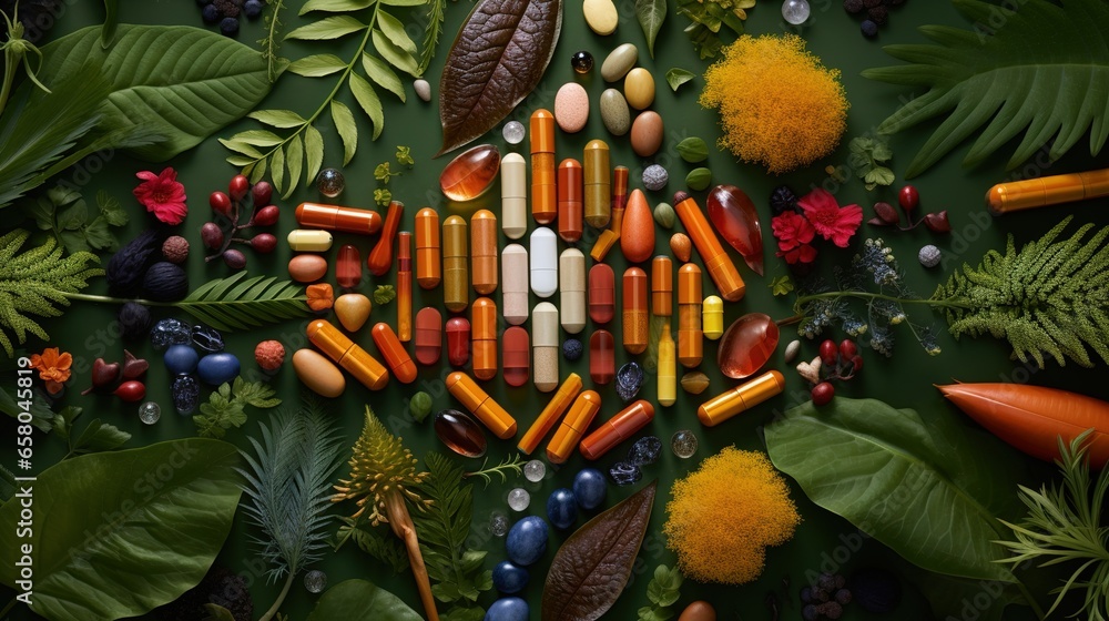 Digital Renditions of Vitamins and Supplements Arrange