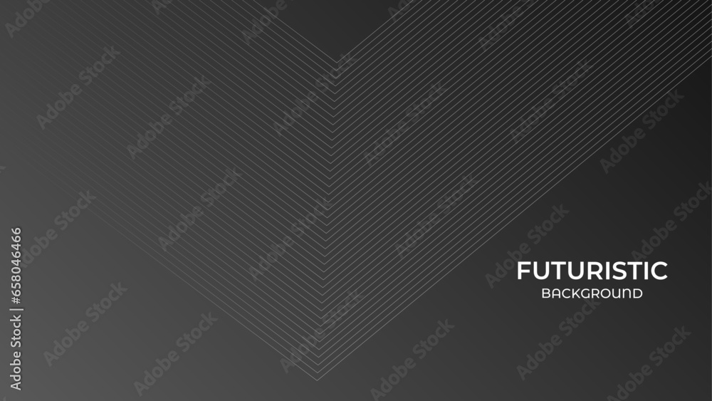 3D Black techno abstract background overlap layer on dark space with glowing lines shape decoration. Modern graphic design element future style concept for banner, flyer, card, or brochure cover
