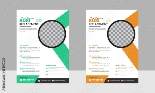 Corporate Business Flyer poster pamphlet brochure cover design layout background, two colors scheme, vector template in A4 size - Vector, company Flyer Template, Creative Flyer 
