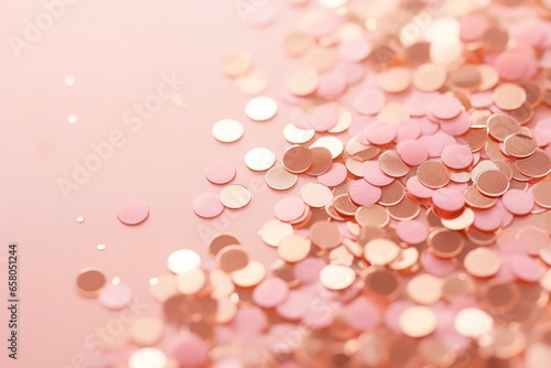 Delicate Pastel Glamour: Pink and Golden Sparkles Mockup