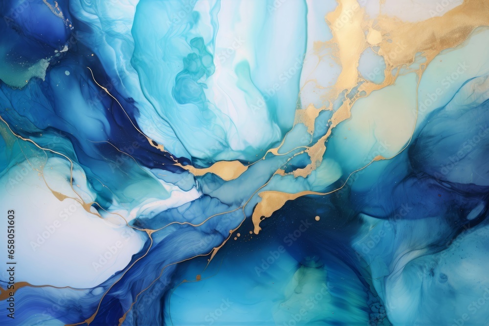 Abstract fluid art painting in alcohol ink technique - HD Wallpaper - obrazy, fototapety, plakaty 