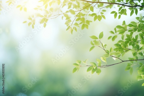 Nature's Embrace: Defocused Foliage in Summer