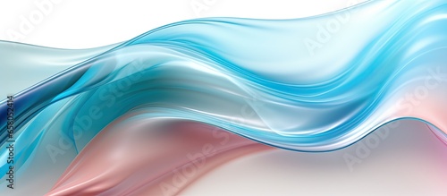 a transparent glass cloth with a flowing wave pattern drawn digitally