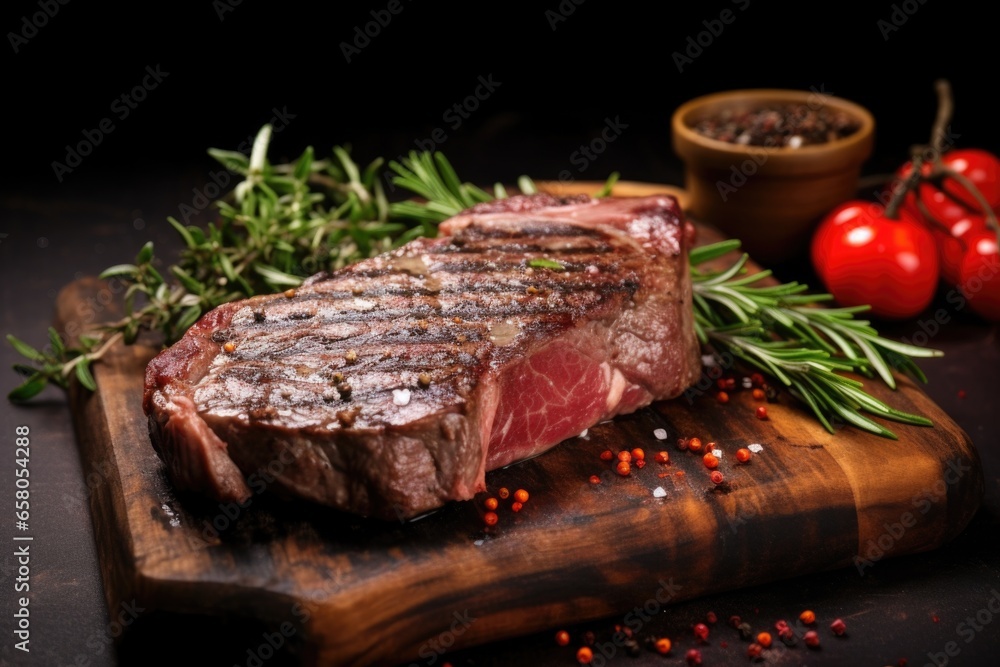 grilled beef rib chop with pepper and herbs grilled beef rib chop with pepper and herbs
