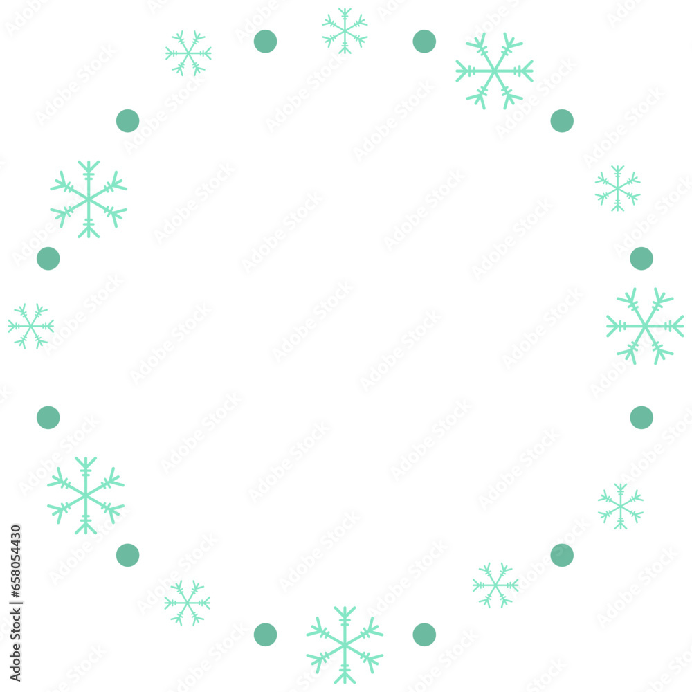 Snowflake Circle Frame Snowflake Circle Frame