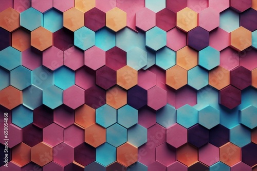 Hexagons pattern, Generative AI