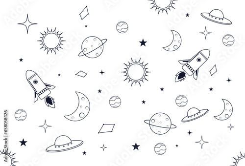 space world pattern. vector illustration