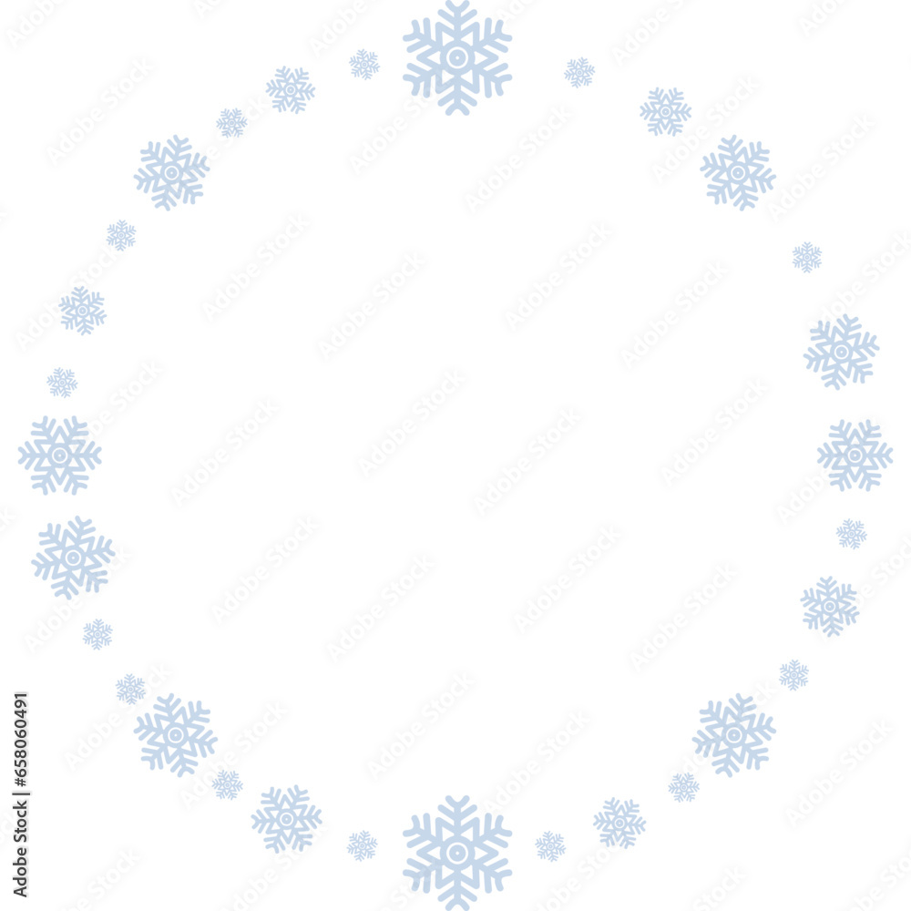 Snowflake Circle Frame Snowflake Circle Frame
