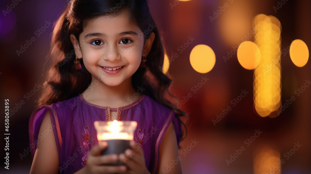 indian little girl child celebrating diwali festival indian little girl child celebrating diwali festival