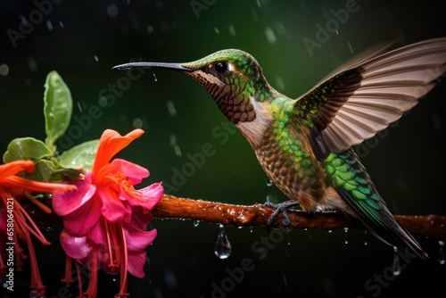 Hummingbirds and flowers in macro photography are a captivating sight  © PinkiePie