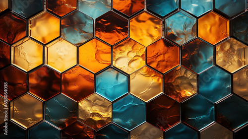 Colorful hexagon background. 3d rendering, 3d illustration. 