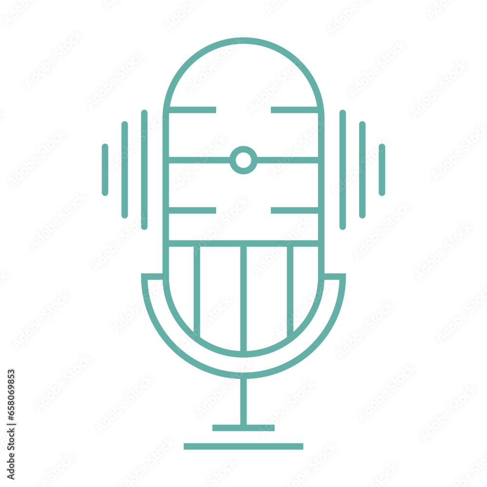 Microphone Line Icon Microphone Line Icon