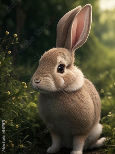 Portrait of a Desert cottontail rabbit Sylvilagus audubonii, near Las Vegas, Nevada, United States of America